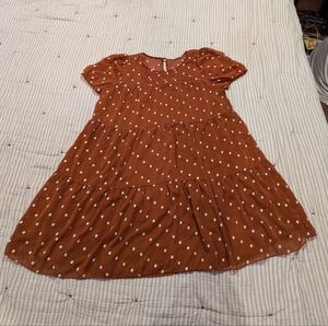 Blu Pepper Polka Dot Dress in Brown